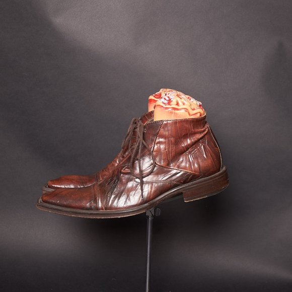 Vintage Ghost Leather Ankle Boots main image 6